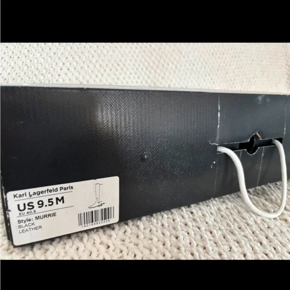 Karl Lagerfeld Black Combat Boots - Picture 3 of 3